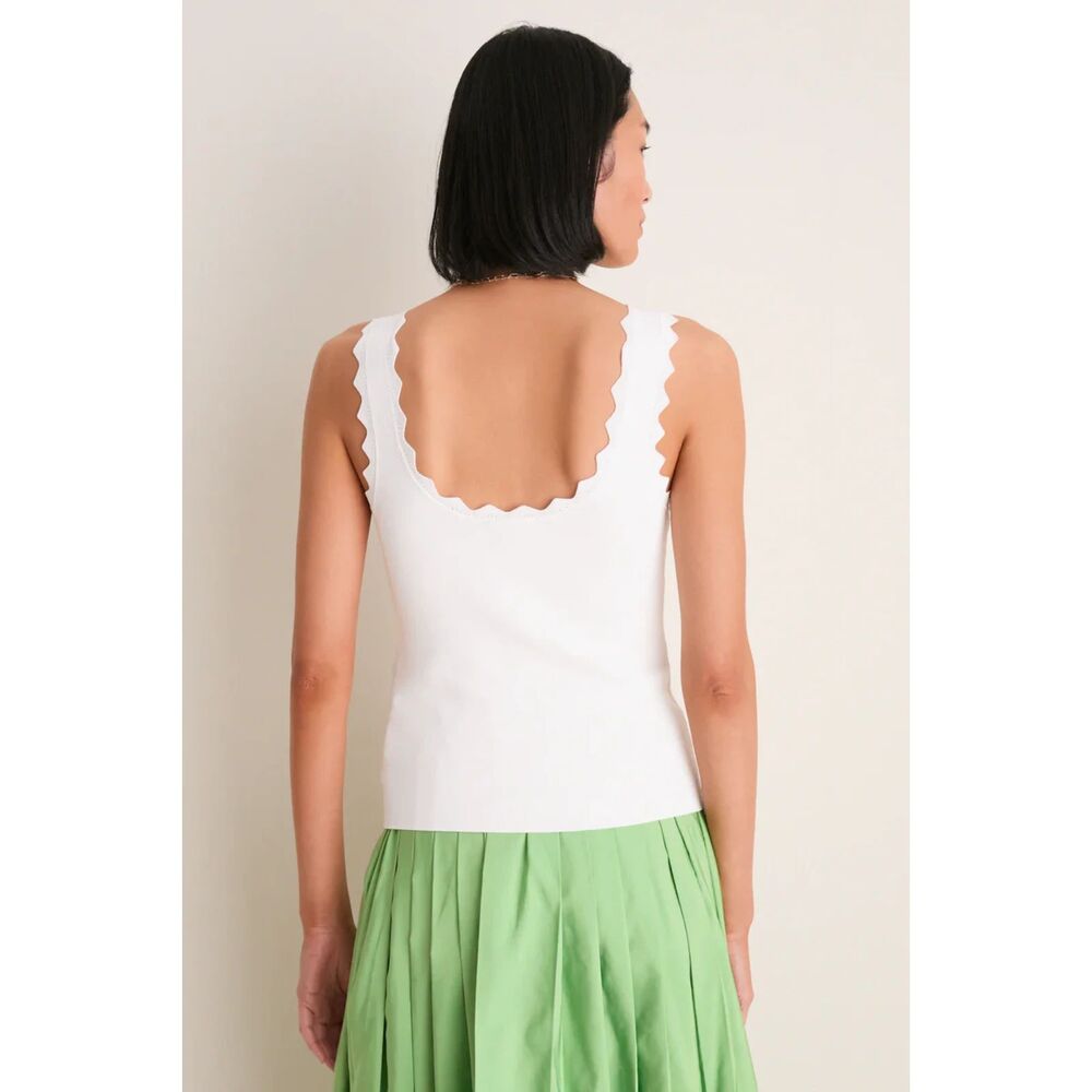 Tuckernuck White Ric Rac Compression Tank - Picture 2 of 7